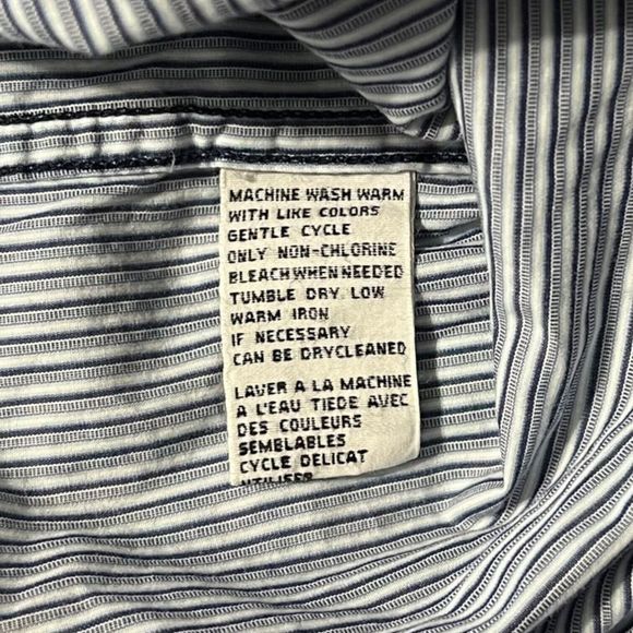 Tommy Bahama Jeans Men's Size XL Long Sleeve Button Down Shirt Striped Cotton - Picture 7 of 8